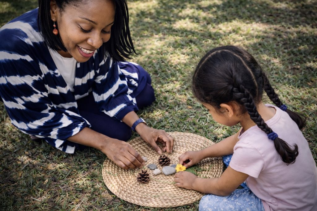 Amanda Baird play therapy nature-based play small world nature set up in Tampa Bay, Florida.